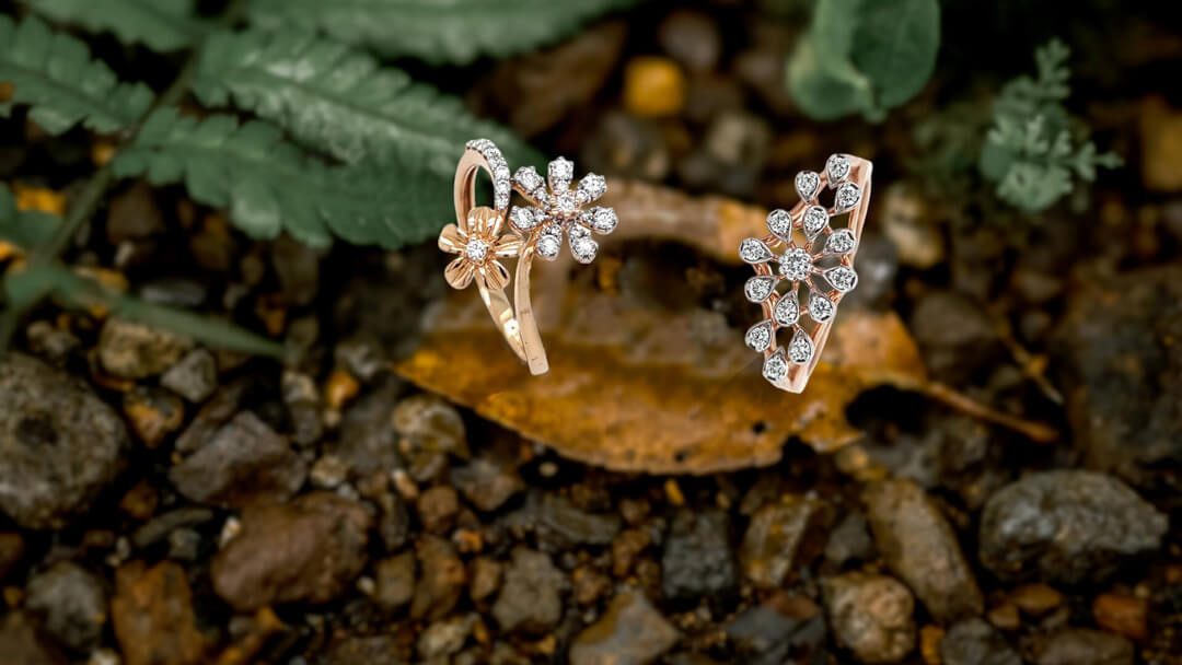 Diamond Floral Rings